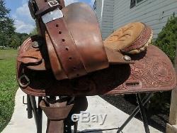 15 Tex Tan Barrel Racing Western Saddle