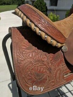 15 Tex Tan Barrel Racing Western Saddle