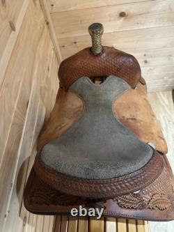 15 Tex Tan Tex-Flex Barrel Racing Western Saddle