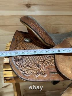 15 Tex Tan Tex-Flex Barrel Racing Western Saddle