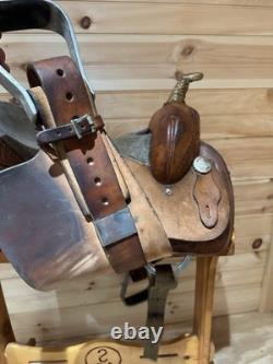 15 Tex Tan Tex-Flex Barrel Racing Western Saddle