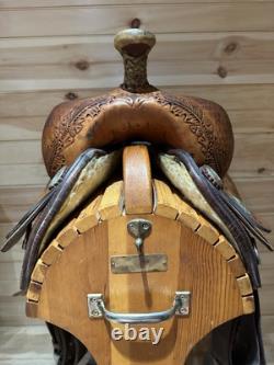 15 Tex Tan Tex-Flex Barrel Racing Western Saddle