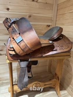 15 Tex Tan Tex-Flex Barrel Racing Western Saddle