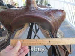 15'' The American #1547 Fullquarter Horse Bars Western Trail Saddle 23.8 Lbs USA