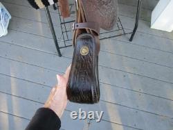 15'' The American #1547 Fullquarter Horse Bars Western Trail Saddle 23.8 Lbs USA