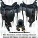 15 Tooled Black Vintage Saddle With Tapadero Stirrups & New Sheepskin Restored