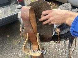 15 Tooled Leather Western horse Saddle