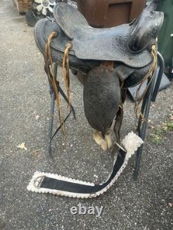 15 Tooled Leather Western horse Saddle
