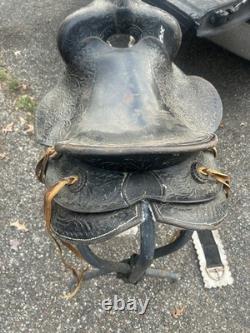 15 Tooled Leather Western horse Saddle