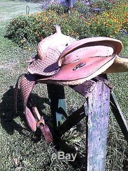 15 USED WESTERN TRAIL or PLEASURE HORSE SADDLE with TRIM on HORN