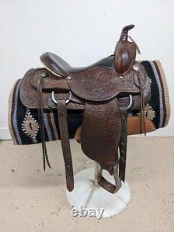 15 Used Circle Y Western Roping Saddle 2-1467