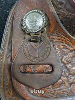 15 Used Circle Y Western Roping Saddle 2-1467