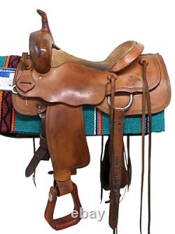 15 Used Powder River Western Working Cowhorse Saddle 563-3765