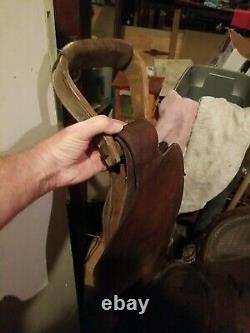 15 Vintage 1950s LOUISIANA RODEO SADDLE LEATHER WESTERN VERY NICE SHAPE WithSTORY