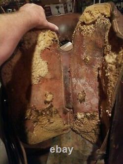 15 Vintage 1950s LOUISIANA RODEO SADDLE LEATHER WESTERN VERY NICE SHAPE WithSTORY