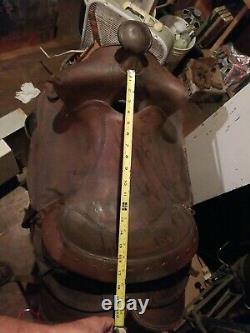 15 Vintage 1950s LOUISIANA RODEO SADDLE LEATHER WESTERN VERY NICE SHAPE WithSTORY