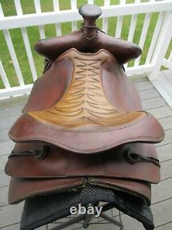 15'' Vintage #963 Bear Trap Roper Western Saddle Fqhb 35lb#