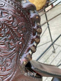 15 Vintage BILLY ROYAL Western Show Saddle w Silver #3326