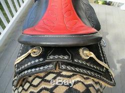 15'' Vintage Black Diamond Western Parade Saddle Sqhb