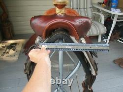 15'' Vintage Blue Ridge Western Barrel Saddle #1525 Fqh Bars