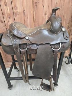 15 Vintage Circle Y All Around/ Ranch Roper Western Saddle