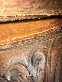 15 Vintage Circle Y Western Tooled With Silver