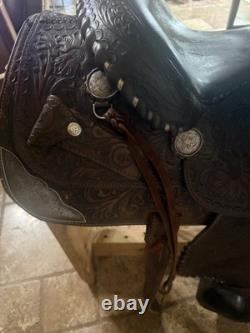 15 Vintage Circle Y Western Tooled With Silver