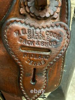 15 W L Bill Cook Western Roping/ Ranch Saddle