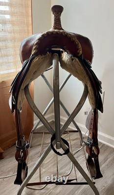 15 Western Barrel Saddle 6.5 gullet With Rodeo Drive Swarovski Crystal Conchos