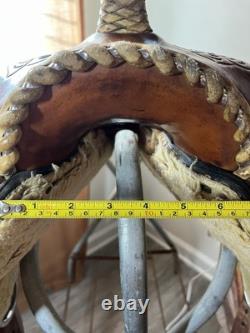 15 Western Barrel Saddle 6.5 gullet With Rodeo Drive Swarovski Crystal Conchos