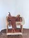 15 Western Barrel Saddle With Floral Leather Tooling, Narrow Fit