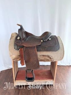 15 Western Equitation Saddle, Made for Standard Yoakum, TX, Fully Tooled