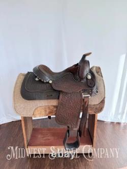15 Western Equitation Saddle, Made for Standard Yoakum, TX, Fully Tooled
