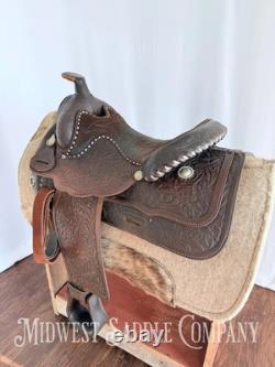 15 Western Equitation Saddle, Made for Standard Yoakum, TX, Fully Tooled