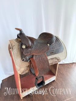 15 Western Equitation Saddle, Made for Standard Yoakum, TX, Fully Tooled