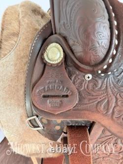 15 Western Equitation Saddle, Made for Standard Yoakum, TX, Fully Tooled
