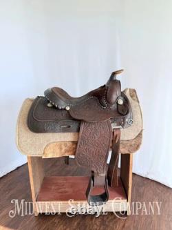 15 Western Equitation Saddle, Made for Standard Yoakum, TX, Fully Tooled