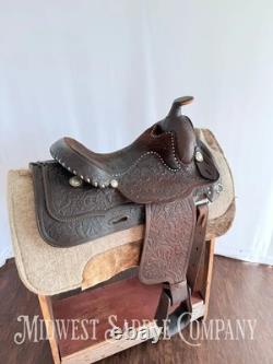 15 Western Equitation Saddle, Made for Standard Yoakum, TX, Fully Tooled