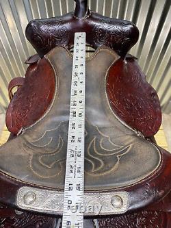 15 Western Show Saddle w Silver Nice Leather