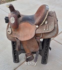 15 Western Show Saddle with silver trim