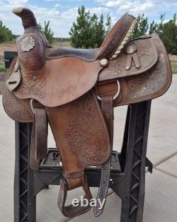 15 Western Show Saddle with silver trim