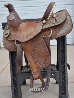 15 Western Show Saddle with silver trim