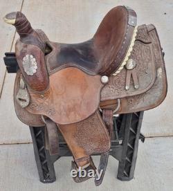 15 Western Show Saddle with silver trim