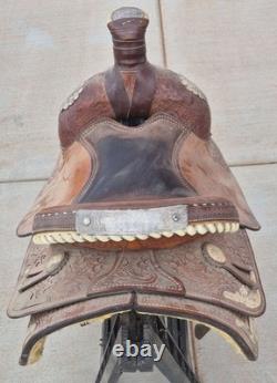 15 Western Show Saddle with silver trim