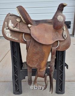 15 Western Show Saddle with silver trim