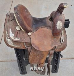 15 Western Show Saddle with silver trim