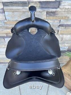 15 Wintec Western Trail Saddle -FQHB- Black, Lightweight-Clean