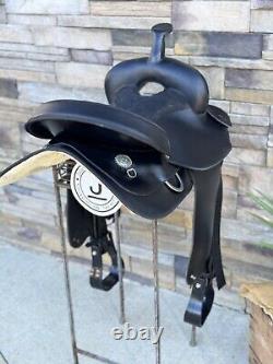 15 Wintec Western Trail Saddle -FQHB- Black, Lightweight-Clean