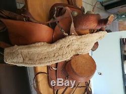 15 inch circle Y western roping saddle