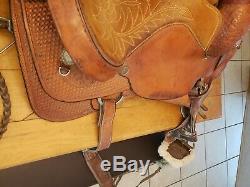 15 inch circle Y western roping saddle